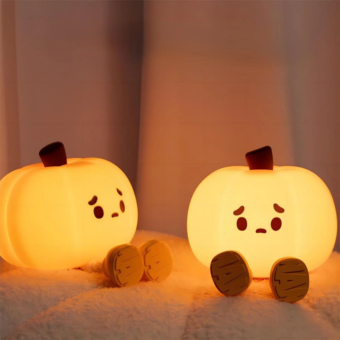 Cute Night Light Silicone LED Sleeping Lamp Rechargeable Bedside Touch Nursery Nightlight For Kids Room