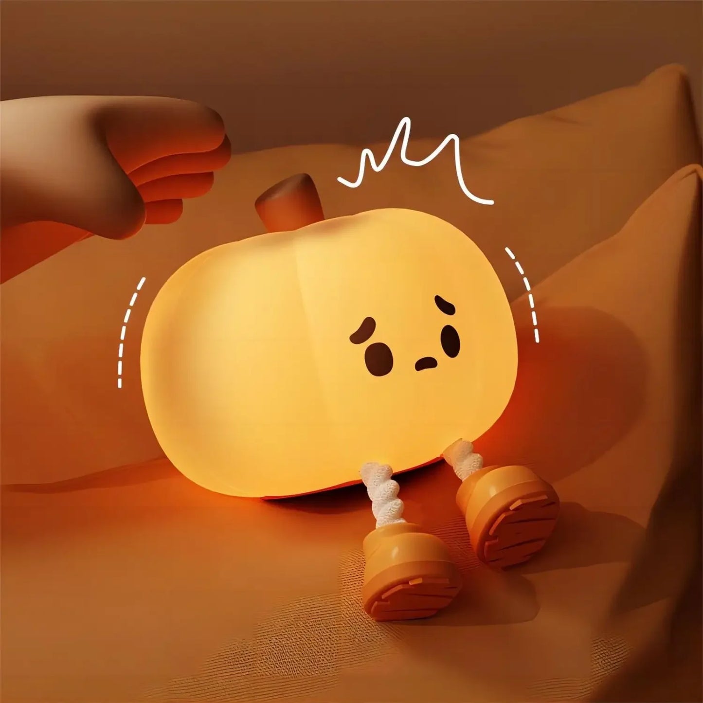 Cute Night Light Silicone LED Sleeping Lamp Rechargeable Bedside Touch Nursery Nightlight For Kids Room