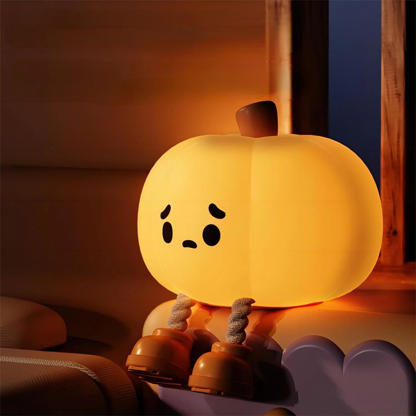 Cute Night Light Silicone LED Sleeping Lamp Rechargeable Bedside Touch Nursery Nightlight For Kids Room