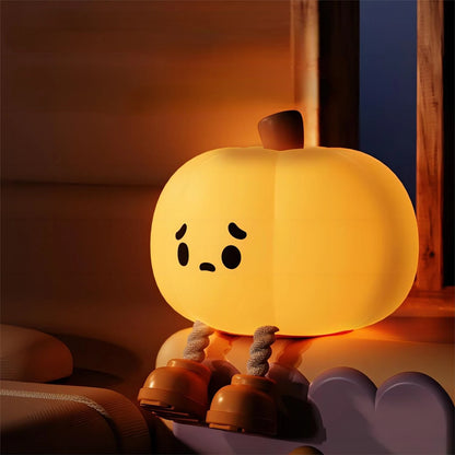 Cute Night Light Silicone LED Sleeping Lamp Rechargeable Bedside Touch Nursery Nightlight For Kids Room