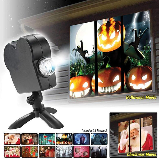 Holographic Halloween Holiday Window Projector